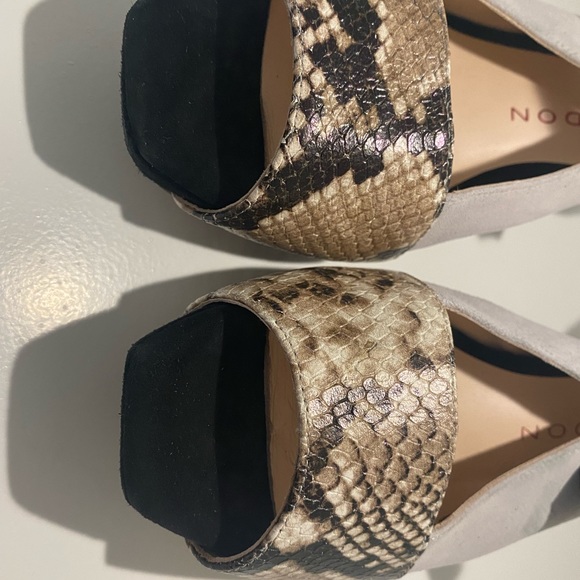 Sacha London Snake and Grey Suede Sling Back Shoes - Picture 3 of 10